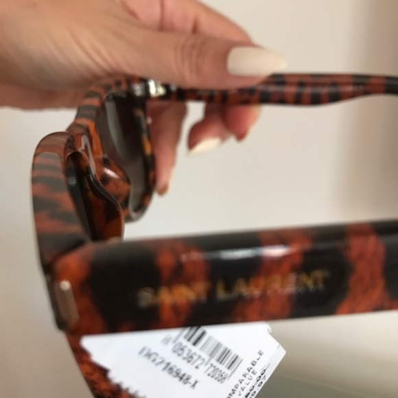 SAINT LAURENT Spotted Brown SL51PRINTS Sunglasses - Picture 5 of 8
